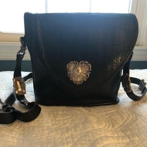 Brighton black leather Crossbody size 8x9